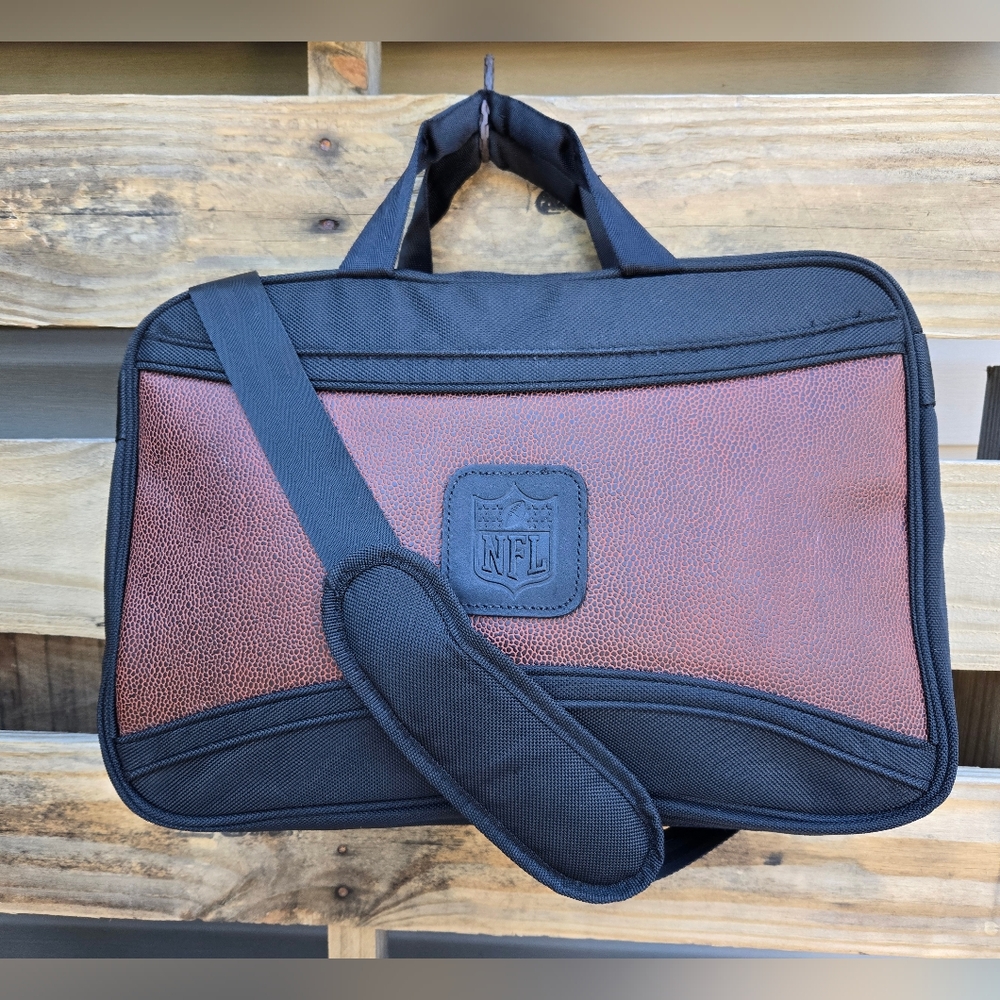 NFL Brown and Black Messenger Bag with Adjustable Strap